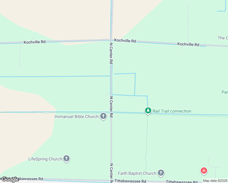 map of restaurants, bars, coffee shops, grocery stores, and more near 5630 North Center Road in Saginaw