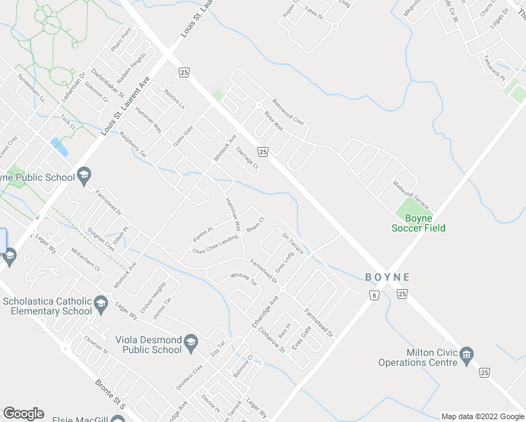 map of restaurants, bars, coffee shops, grocery stores, and more near 571 Beam Court in Milton