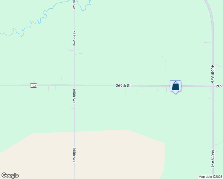 map of restaurants, bars, coffee shops, grocery stores, and more near 46527 269th Street in Sioux Falls