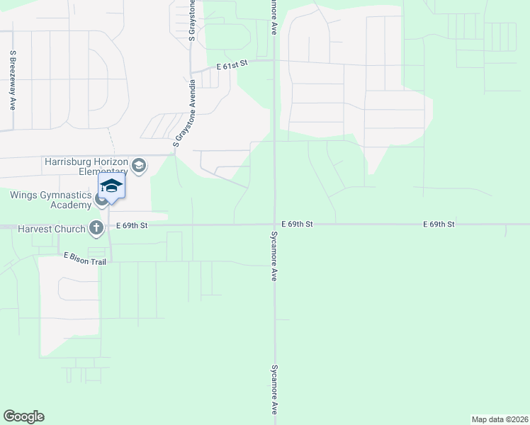 map of restaurants, bars, coffee shops, grocery stores, and more near 5730 South Leubecher Avenue in Sioux Falls