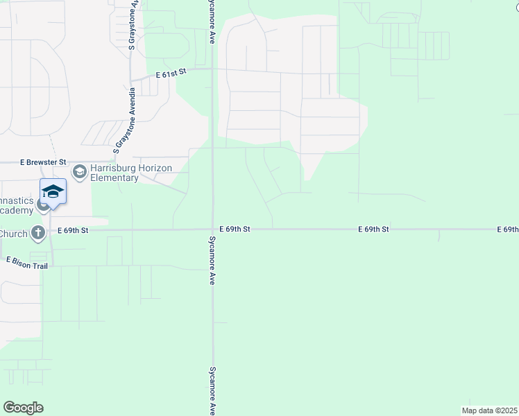 map of restaurants, bars, coffee shops, grocery stores, and more near 5900 Sycamore Avenue in Sioux Falls