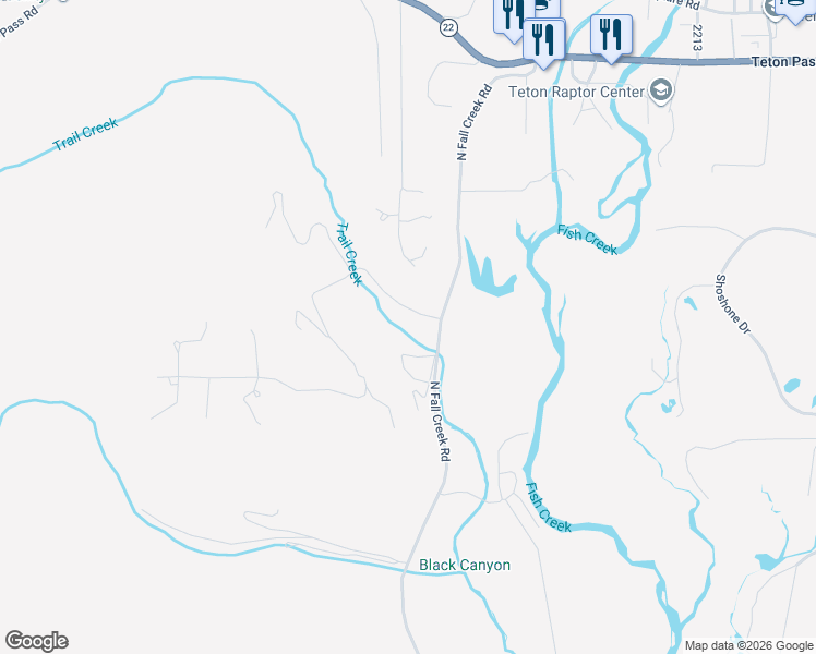 map of restaurants, bars, coffee shops, grocery stores, and more near 6101-6123 Heck of a Hill Road in Wilson