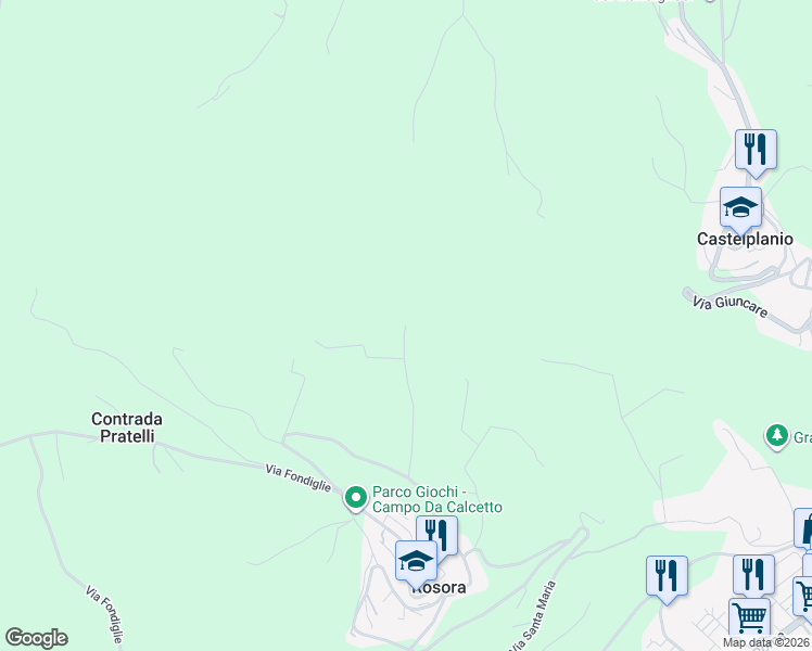 map of restaurants, bars, coffee shops, grocery stores, and more near 13 Contrada Pratelli in Provincia di Ancona