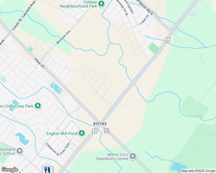 map of restaurants, bars, coffee shops, grocery stores, and more near 1554 Moonseed Place in Milton