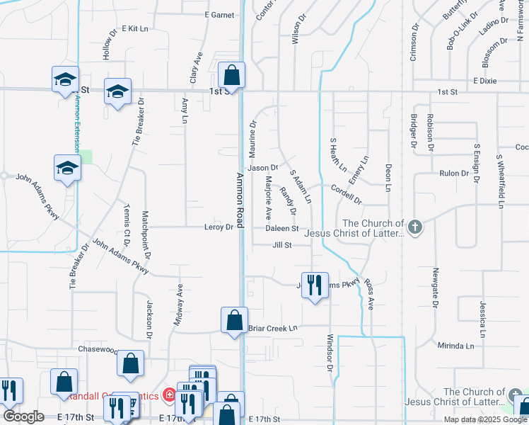 map of restaurants, bars, coffee shops, grocery stores, and more near 698 Marjorie Ave in Ammon