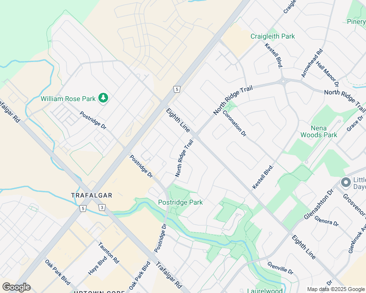map of restaurants, bars, coffee shops, grocery stores, and more near 2494 Nichols Drive in Oakville