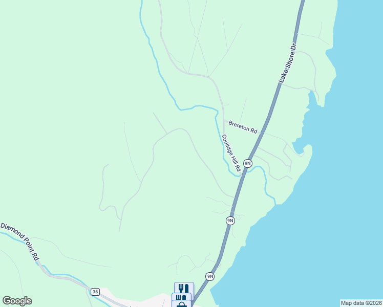 map of restaurants, bars, coffee shops, grocery stores, and more near 85 Diamond Ridge Road in Diamond Point