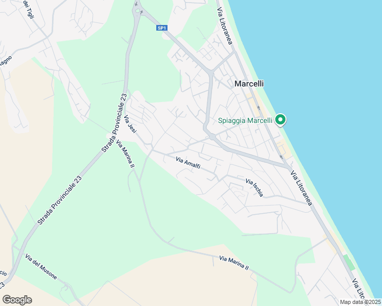 map of restaurants, bars, coffee shops, grocery stores, and more near 37 Via Sorrento in Marcelli