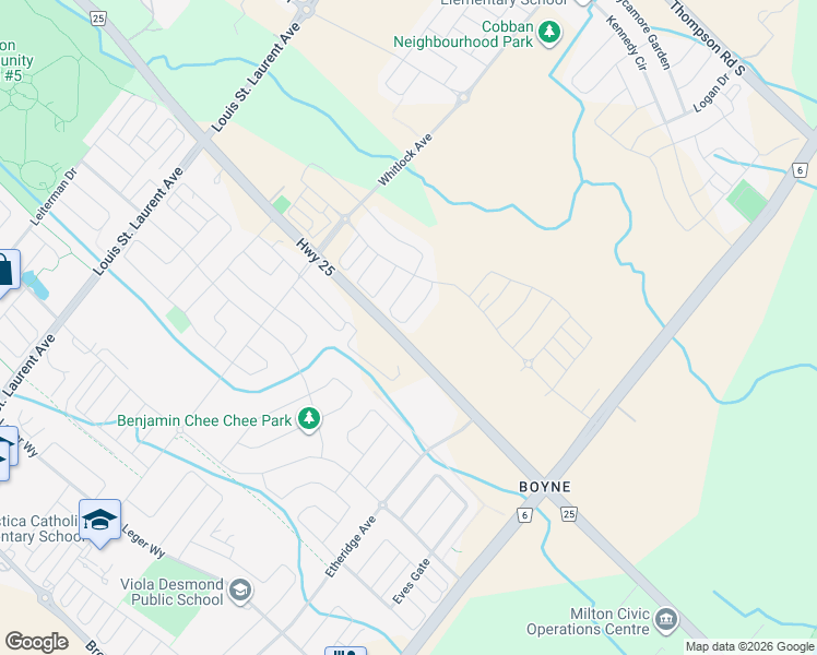 map of restaurants, bars, coffee shops, grocery stores, and more near 565 Juneberry Court in Milton
