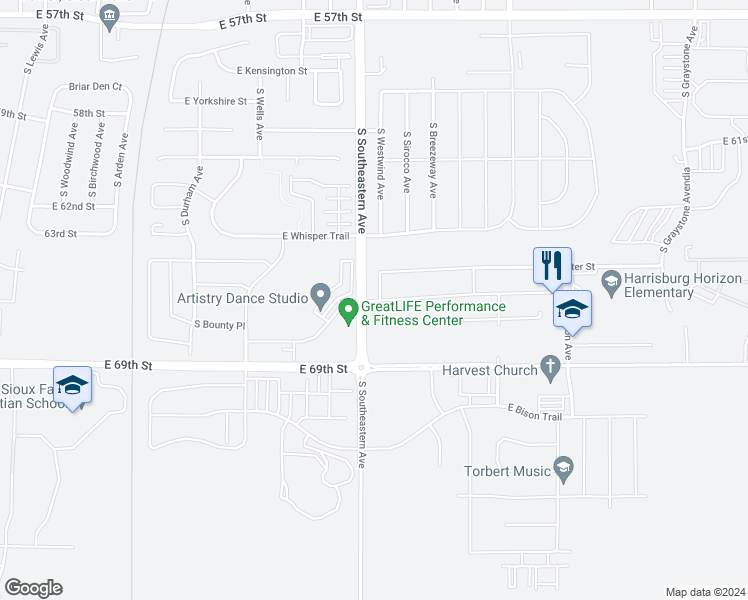 map of restaurants, bars, coffee shops, grocery stores, and more near East Chatham Street in Lincoln County