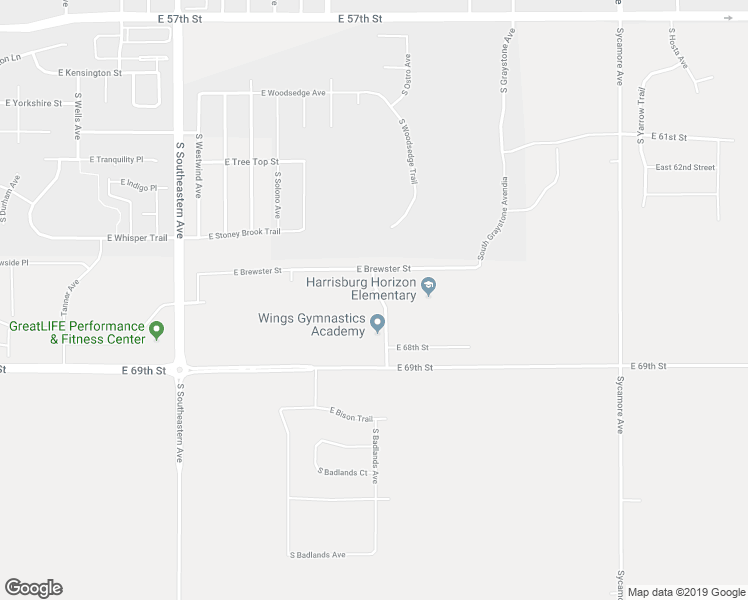 map of restaurants, bars, coffee shops, grocery stores, and more near 5709 South Bahnson Avenue in Sioux Falls