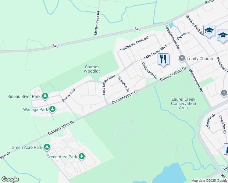 map of restaurants, bars, coffee shops, grocery stores, and more near 563 Killbear Court in Waterloo