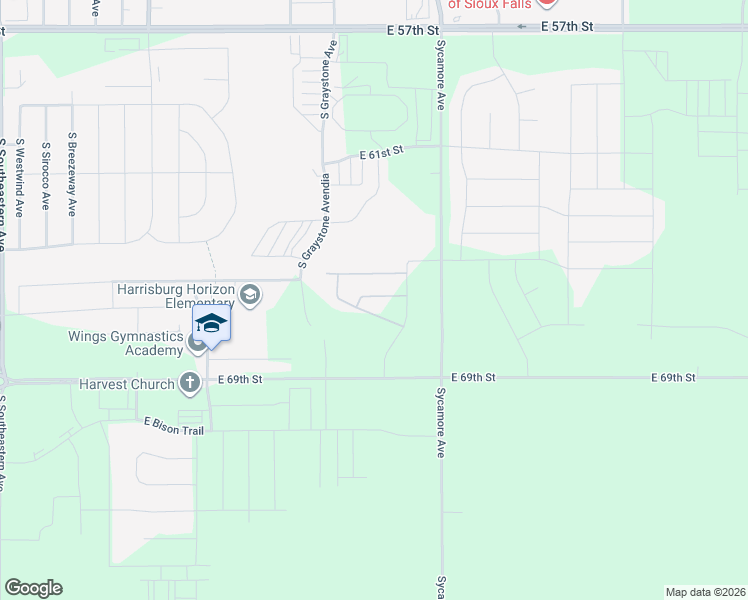 map of restaurants, bars, coffee shops, grocery stores, and more near 5401 South Sycamore Avenue in Harrisburg