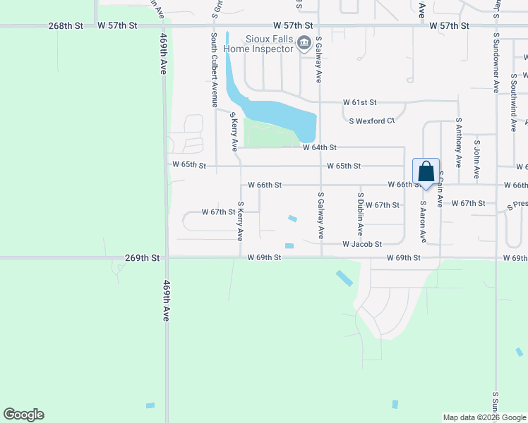 map of restaurants, bars, coffee shops, grocery stores, and more near 5912 South Hallow Avenue in Sioux Falls