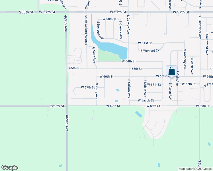map of restaurants, bars, coffee shops, grocery stores, and more near 5912 South Hallow Avenue in Sioux Falls