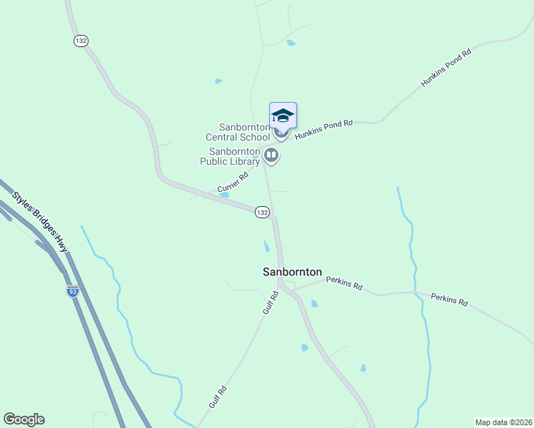 map of restaurants, bars, coffee shops, grocery stores, and more near 560 Sanborn Road in Sanbornton