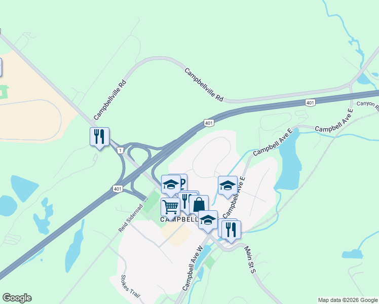 map of restaurants, bars, coffee shops, grocery stores, and more near 163 Wheelihan Way in Milton