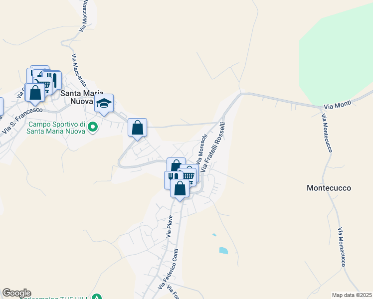 map of restaurants, bars, coffee shops, grocery stores, and more near 90 Via Ugo la Malfa in Santa Maria Nuova