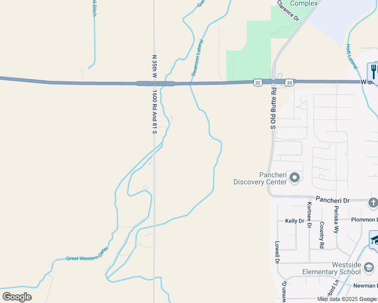 map of restaurants, bars, coffee shops, grocery stores, and more near 657 South 35th West in Idaho Falls