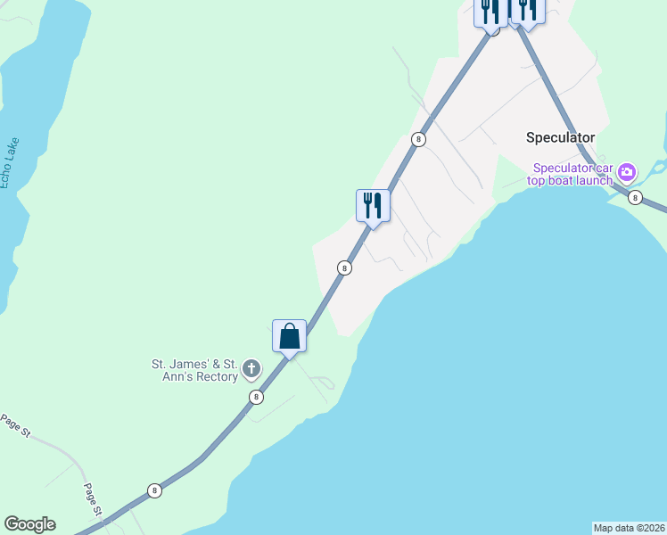 map of restaurants, bars, coffee shops, grocery stores, and more near in Speculator