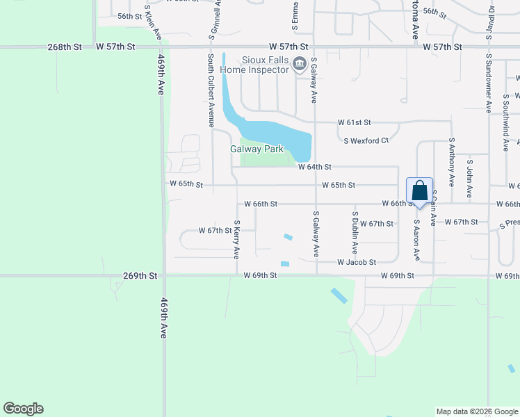 map of restaurants, bars, coffee shops, grocery stores, and more near 5912 South Hallow Avenue in Sioux Falls