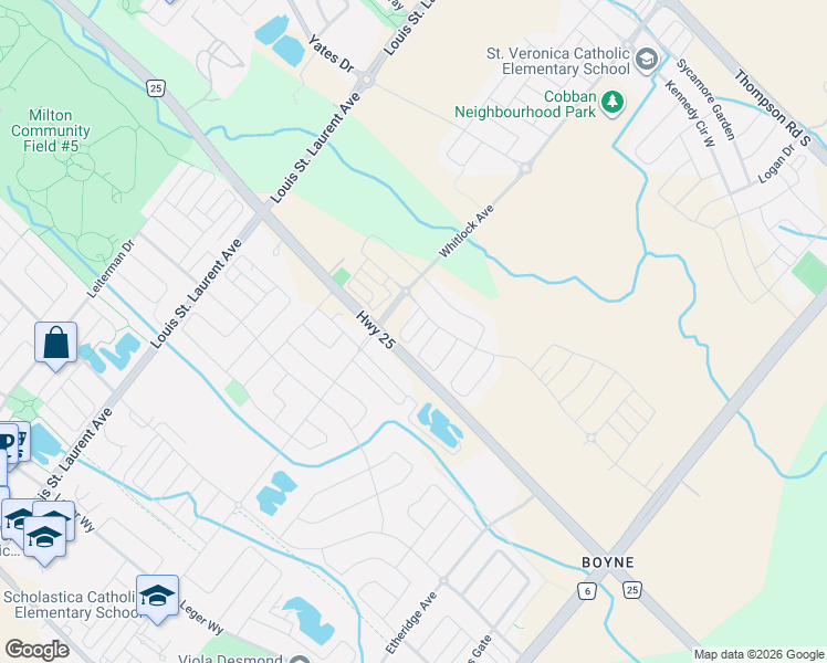 map of restaurants, bars, coffee shops, grocery stores, and more near 554 Buckeye Court in Milton