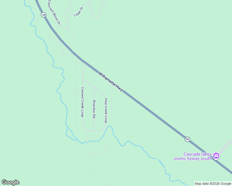 map of restaurants, bars, coffee shops, grocery stores, and more near 18142 Oregon 58 in Klamath County