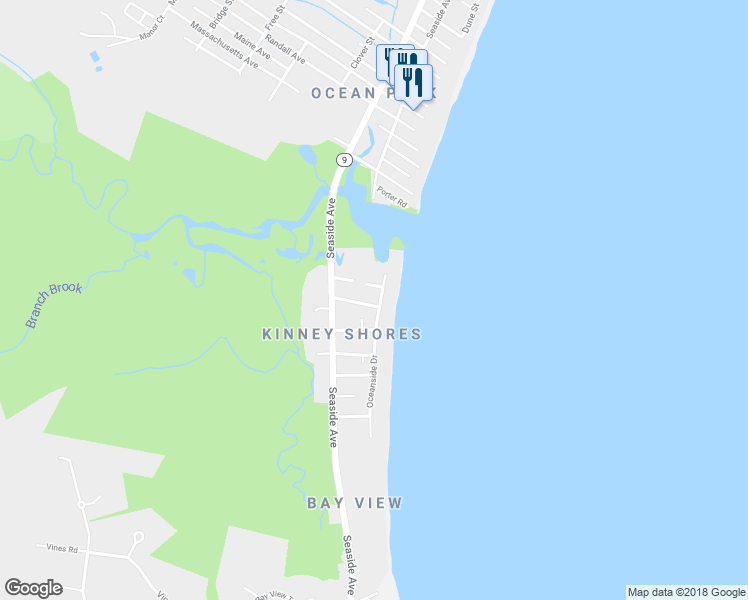map of restaurants, bars, coffee shops, grocery stores, and more near 12 Shore Avenue in Saco
