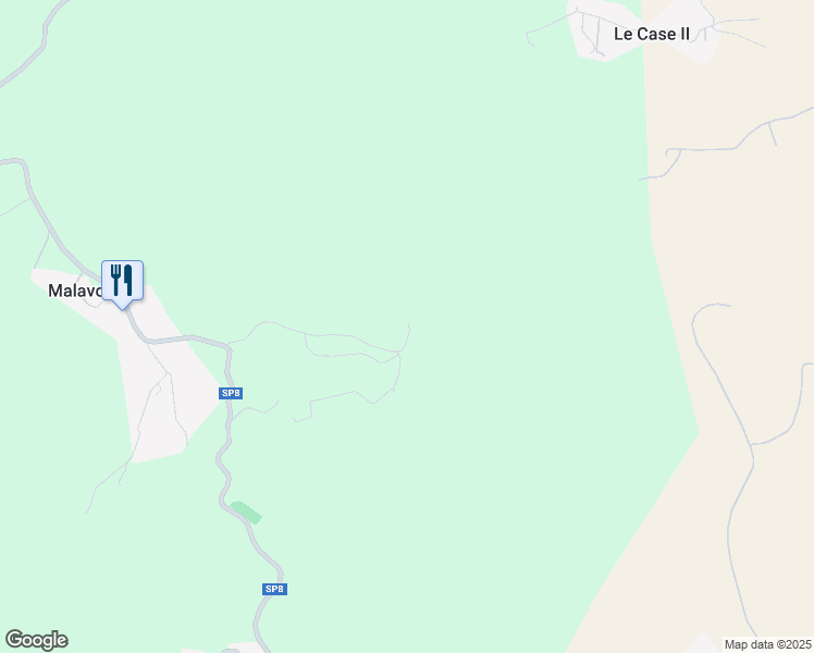 map of restaurants, bars, coffee shops, grocery stores, and more near 45 Località Mandrioli in Provincia di Livorno