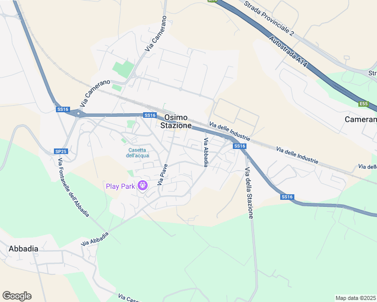 map of restaurants, bars, coffee shops, grocery stores, and more near 11 Via Farini in Osimo Stazione