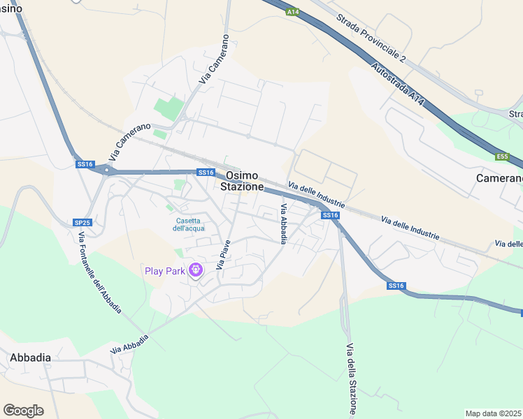 map of restaurants, bars, coffee shops, grocery stores, and more near 11 Via Farini in Osimo Stazione