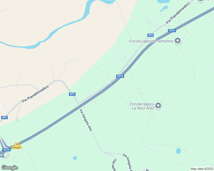 map of restaurants, bars, coffee shops, grocery stores, and more near Via Piandelmedico in Provincia di Ancona