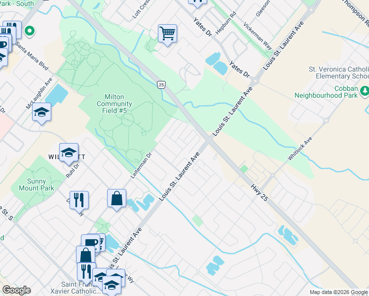 map of restaurants, bars, coffee shops, grocery stores, and more near 937 Nadalin Heights in Milton