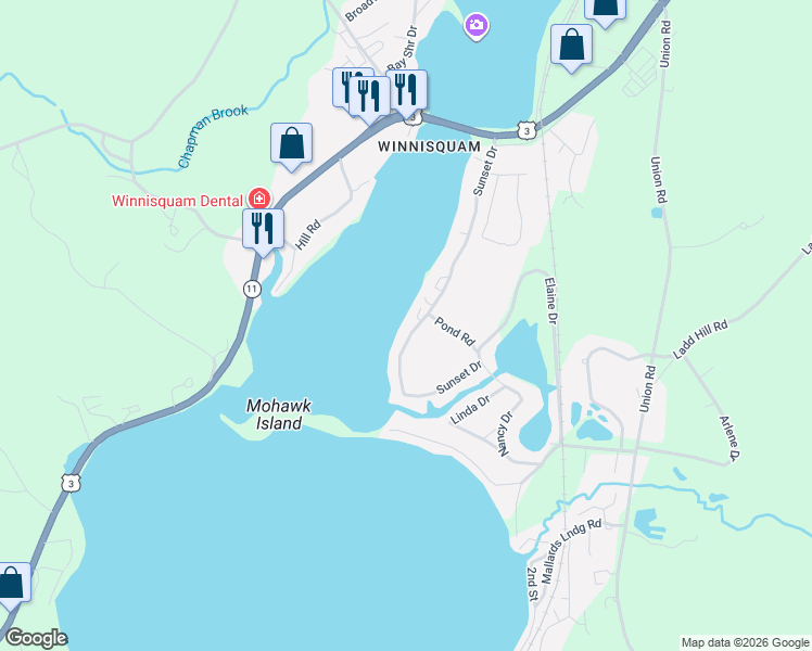 map of restaurants, bars, coffee shops, grocery stores, and more near 74 Sunset Drive in Belmont