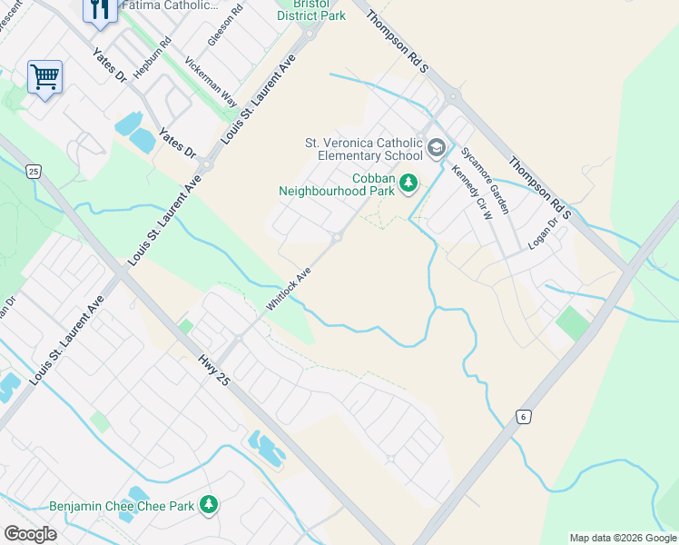 map of restaurants, bars, coffee shops, grocery stores, and more near 740 Whitlock Avenue in Milton