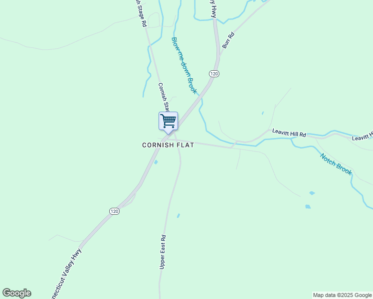 map of restaurants, bars, coffee shops, grocery stores, and more near 36 School Street in Cornish