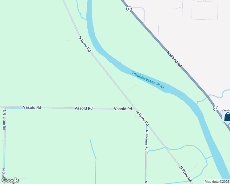 map of restaurants, bars, coffee shops, grocery stores, and more near 6125 North River Road in Freeland