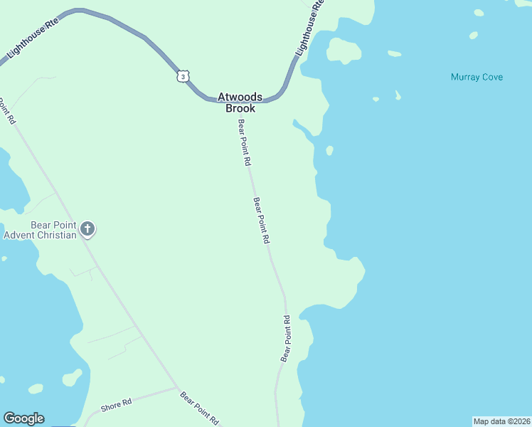 map of restaurants, bars, coffee shops, grocery stores, and more near Bear Point Road in Shag Harbour