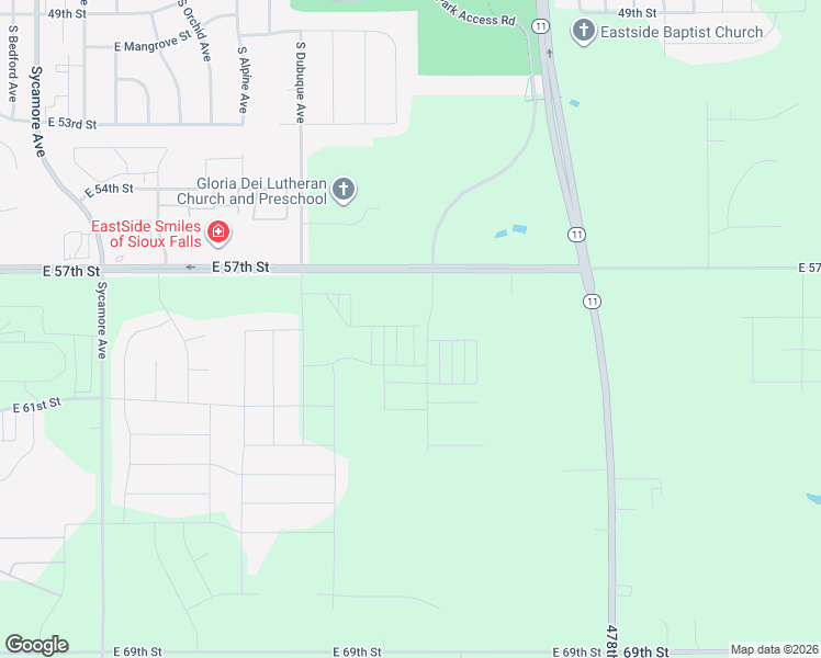 map of restaurants, bars, coffee shops, grocery stores, and more near in Sioux Falls