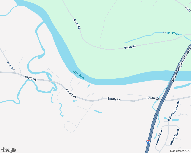 map of restaurants, bars, coffee shops, grocery stores, and more near 466 South Street in Biddeford