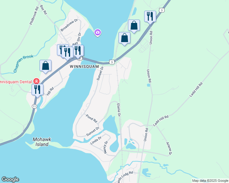 map of restaurants, bars, coffee shops, grocery stores, and more near 23 Timothy Drive in Belmont