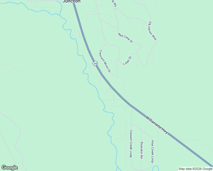map of restaurants, bars, coffee shops, grocery stores, and more near 18907 Ruth Lane in Crescent