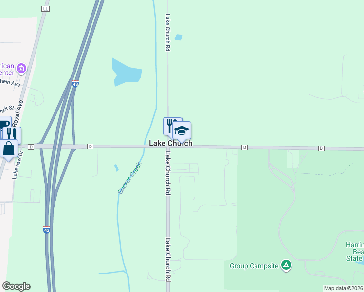 map of restaurants, bars, coffee shops, grocery stores, and more near 668 County Road D in Belgium