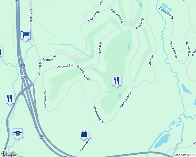 map of restaurants, bars, coffee shops, grocery stores, and more near 11 Greensward Drive in Grantham