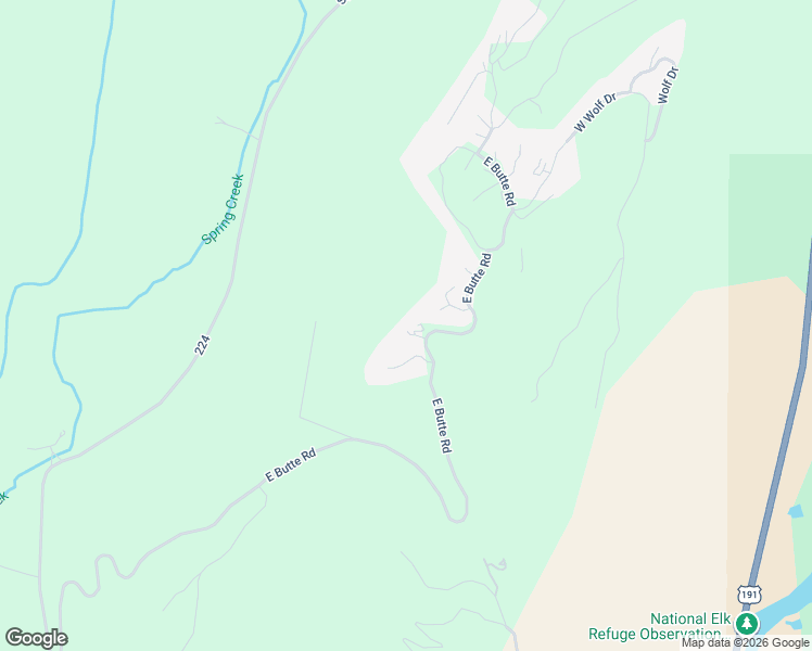 map of restaurants, bars, coffee shops, grocery stores, and more near 1385 East Butte Road in Jackson
