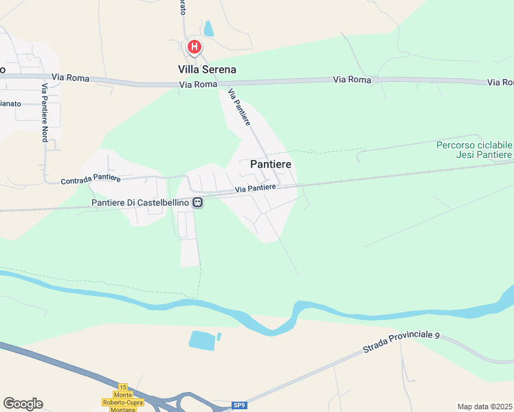 map of restaurants, bars, coffee shops, grocery stores, and more near 69 Contrada Pantiere in Provincia di Ancona