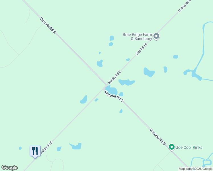 map of restaurants, bars, coffee shops, grocery stores, and more near 7718 Maltby Road East in Guelph