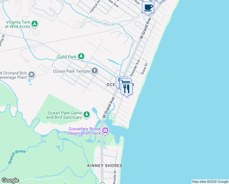 map of restaurants, bars, coffee shops, grocery stores, and more near in York County