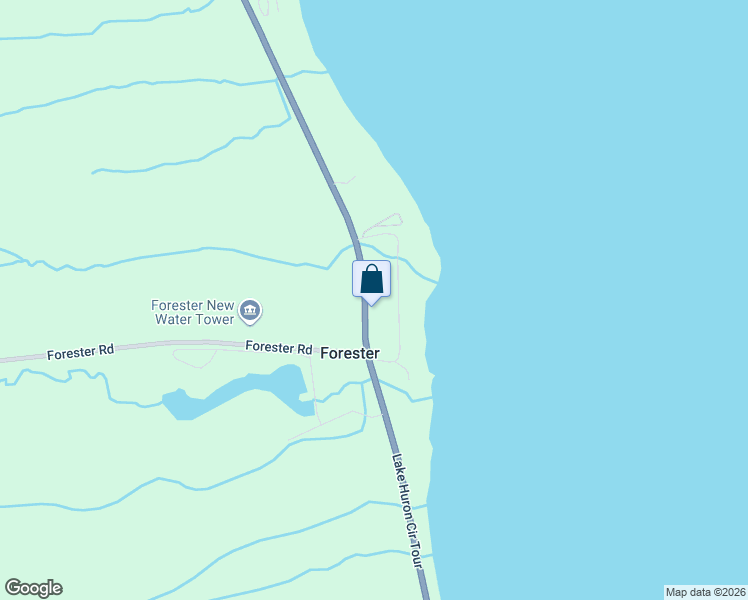 map of restaurants, bars, coffee shops, grocery stores, and more near 2471 North Lakeshore Road in Carsonville