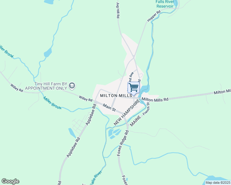 map of restaurants, bars, coffee shops, grocery stores, and more near 27 Western Avenue in Milton